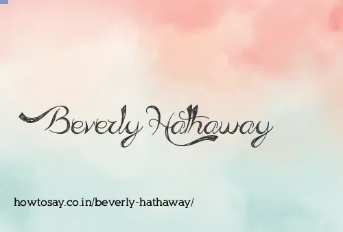 Beverly Hathaway