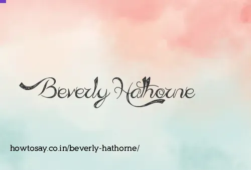 Beverly Hathorne