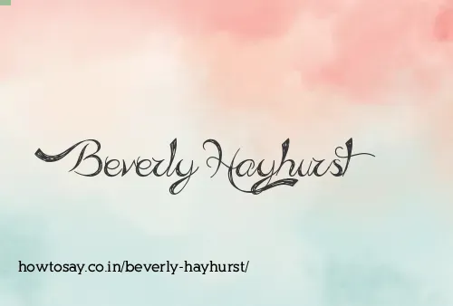 Beverly Hayhurst