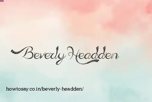 Beverly Headden