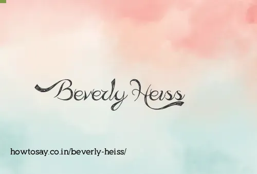 Beverly Heiss