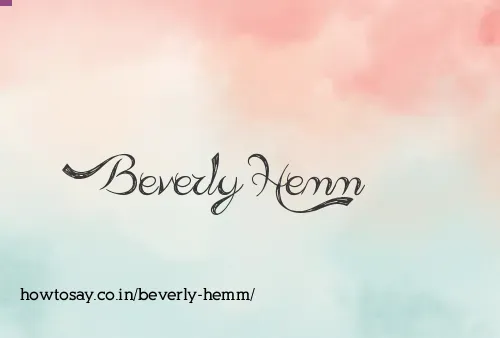 Beverly Hemm