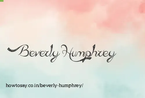 Beverly Humphrey
