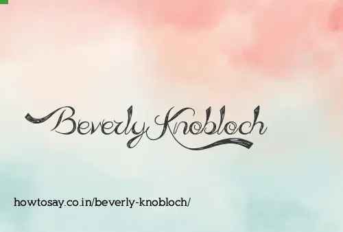 Beverly Knobloch