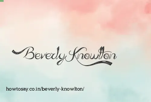 Beverly Knowlton