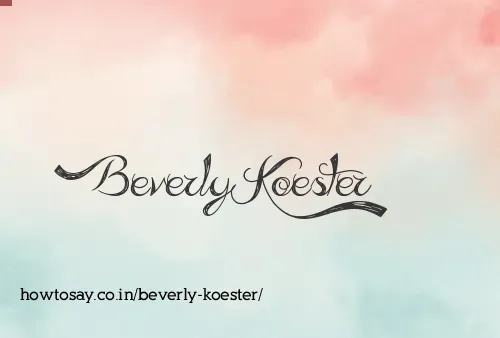 Beverly Koester