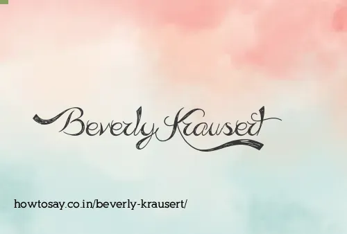 Beverly Krausert