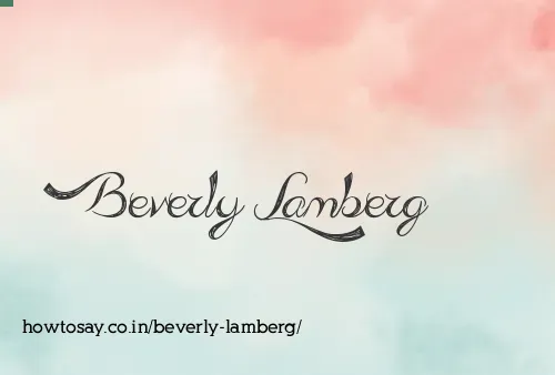 Beverly Lamberg