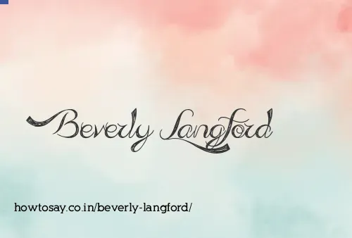 Beverly Langford