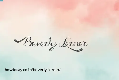 Beverly Lerner