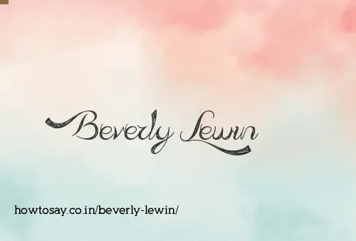 Beverly Lewin