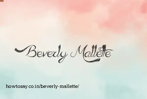 Beverly Mallette