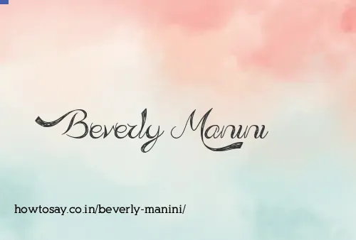 Beverly Manini