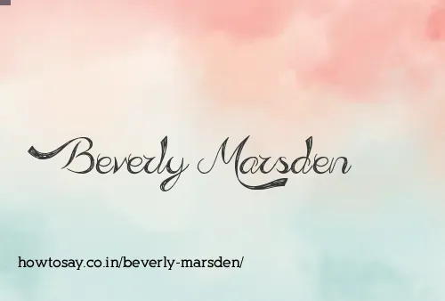 Beverly Marsden