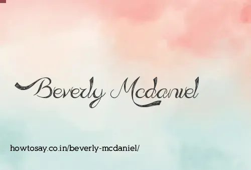 Beverly Mcdaniel