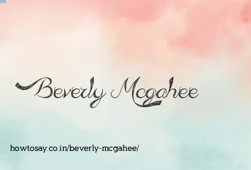 Beverly Mcgahee