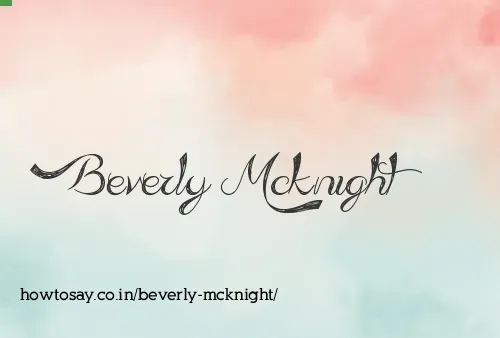 Beverly Mcknight