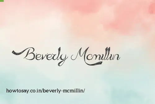 Beverly Mcmillin