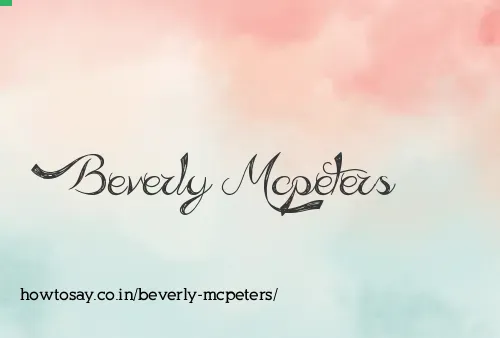 Beverly Mcpeters