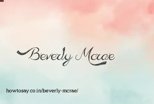 Beverly Mcrae