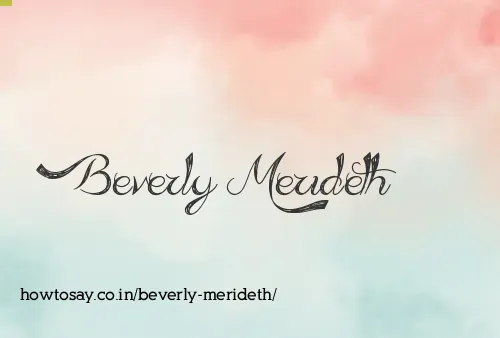 Beverly Merideth