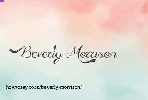 Beverly Morrison
