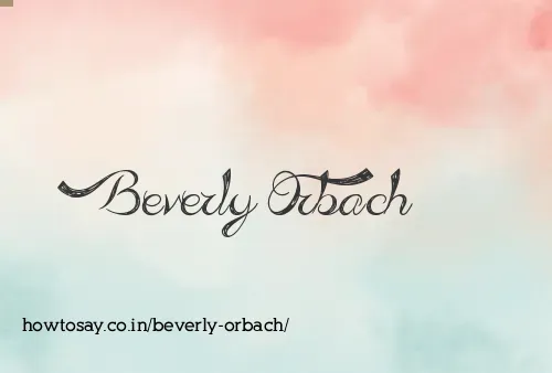 Beverly Orbach