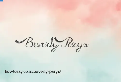 Beverly Parys