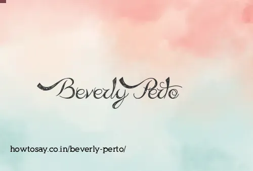 Beverly Perto