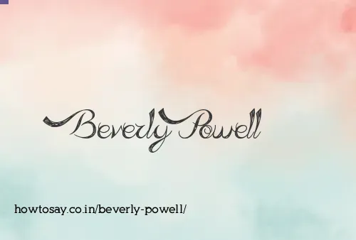 Beverly Powell
