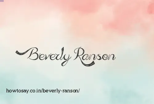 Beverly Ranson