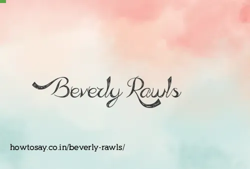 Beverly Rawls