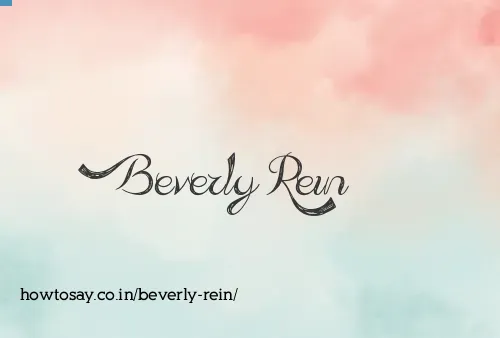 Beverly Rein