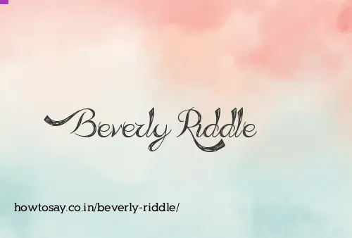 Beverly Riddle