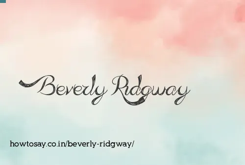 Beverly Ridgway