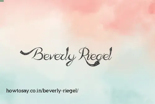 Beverly Riegel