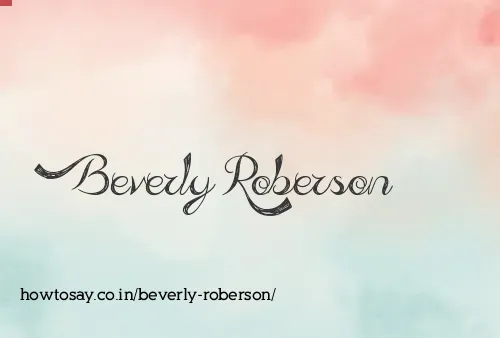 Beverly Roberson