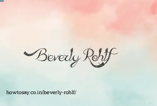 Beverly Rohlf