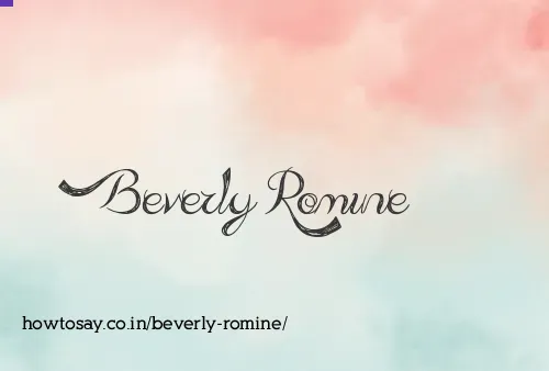 Beverly Romine