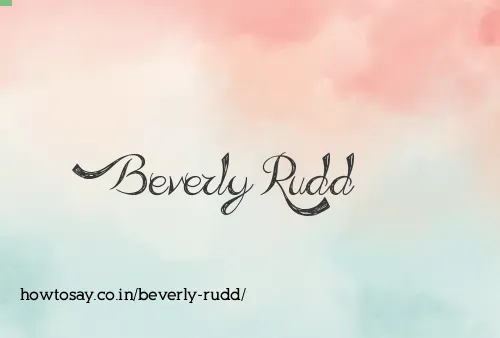 Beverly Rudd