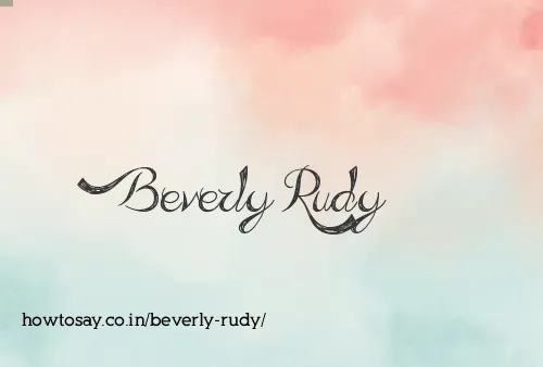 Beverly Rudy