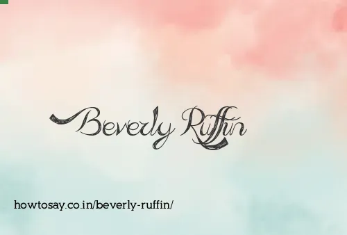 Beverly Ruffin
