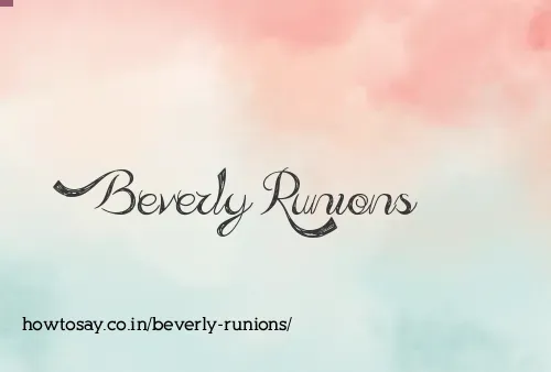 Beverly Runions