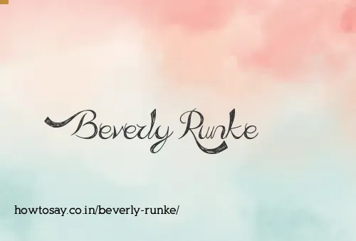 Beverly Runke