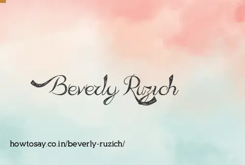 Beverly Ruzich