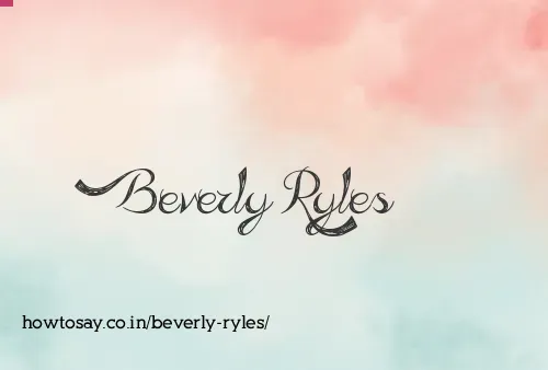 Beverly Ryles