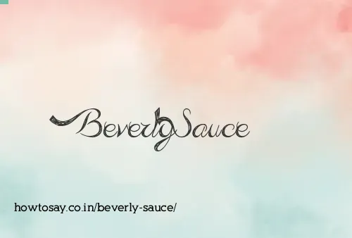 Beverly Sauce
