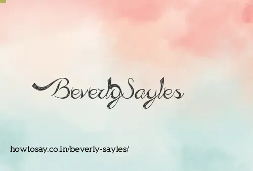 Beverly Sayles