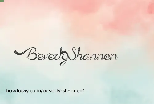 Beverly Shannon