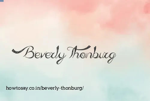 Beverly Thonburg